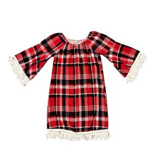 Pomelo Plaid Red and Black girls dress.  Size 3T